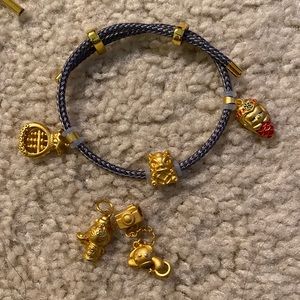 S925 sterling silver with gold plated